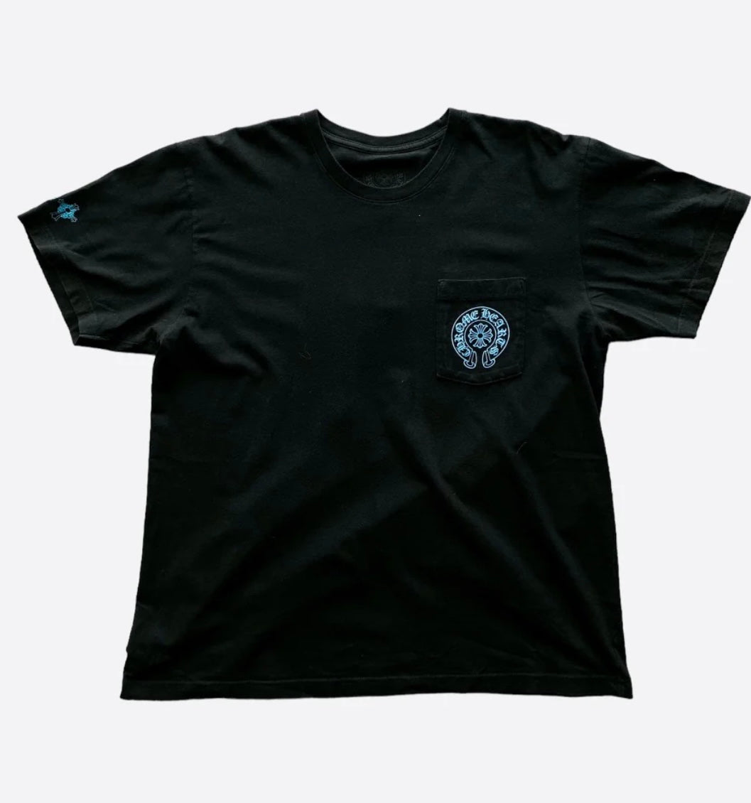 Chrome Hearts: Black & Blue Triple Cross T-Shirt