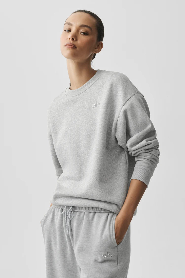 Athletic Wear: Accolade Crew Neck Pullover Grey