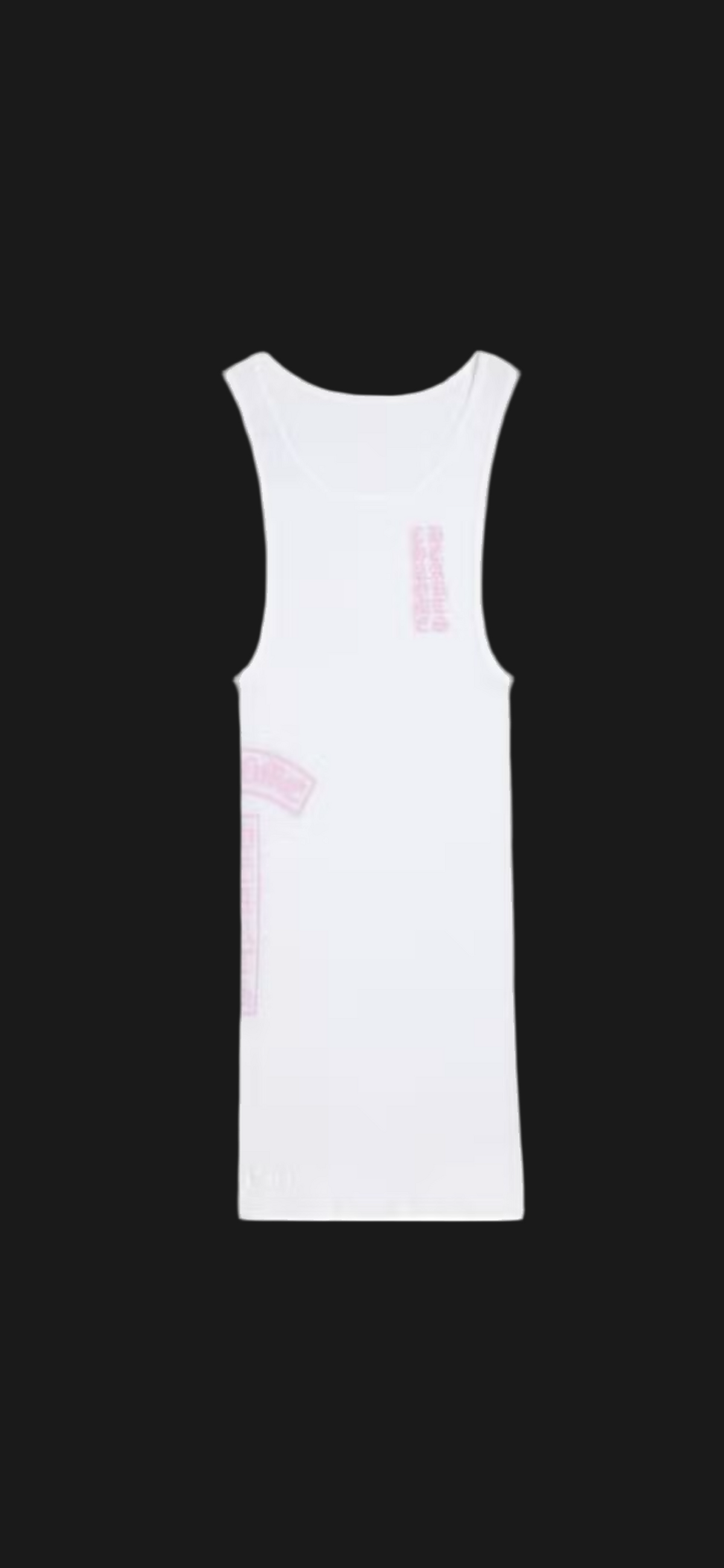 CHROME HEARTS: White/Pink Tank Dress