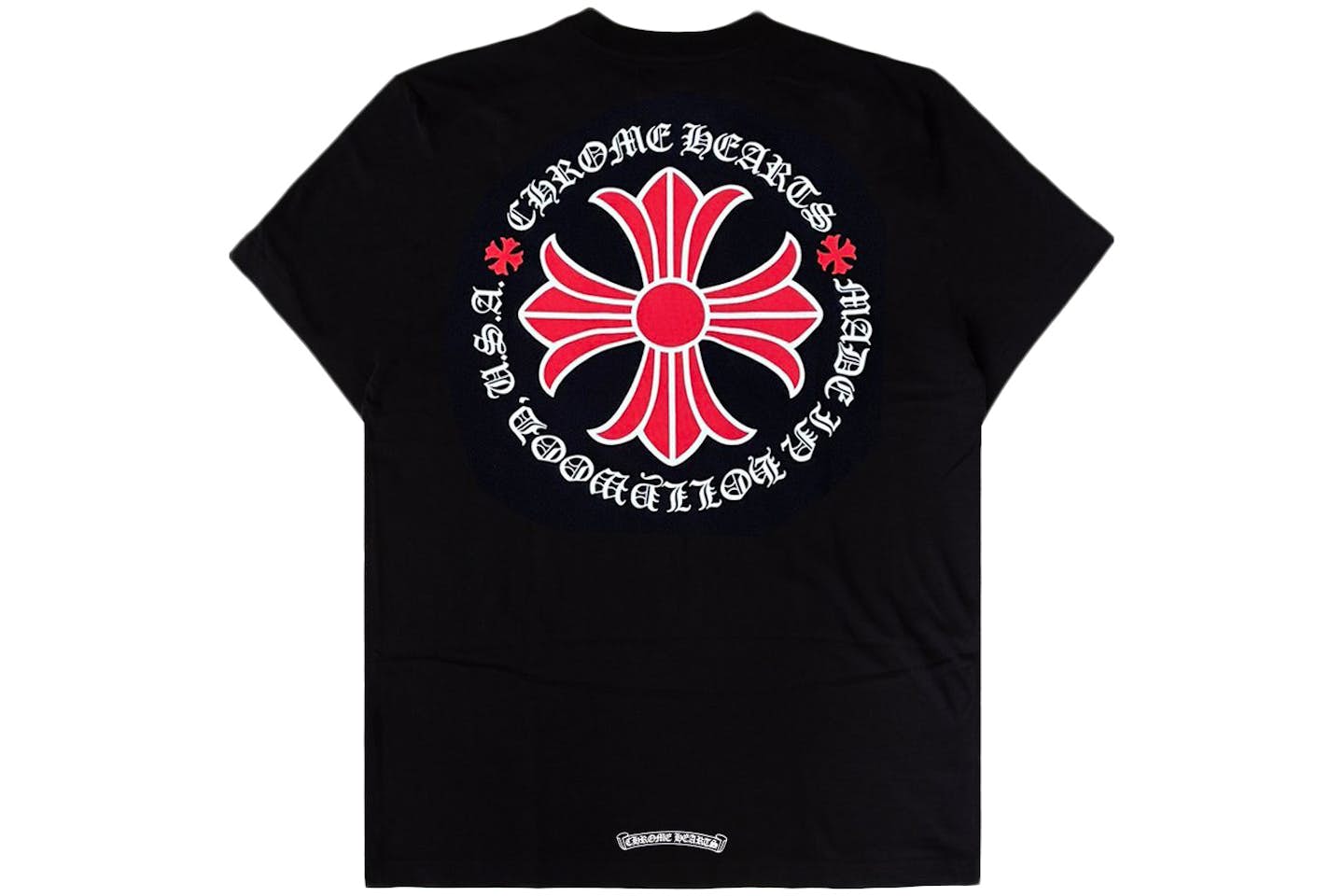 CHROME HEARTS: MADE IN HOLLYWOOD PLU CROSS T SHIRT BLACK