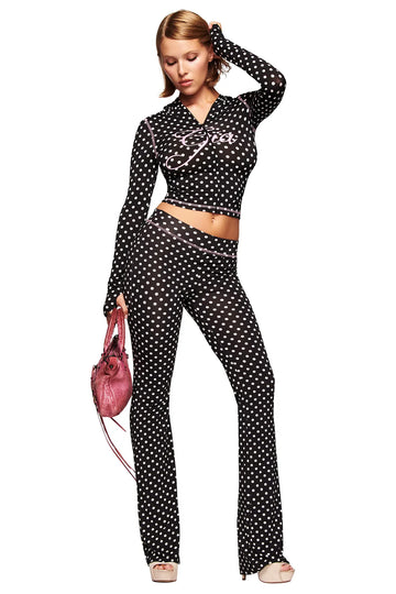 I AM GIA: BLACK/PINK POLKA DOT