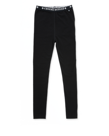 CHROME HEARTS: BLACK LEGGINGS