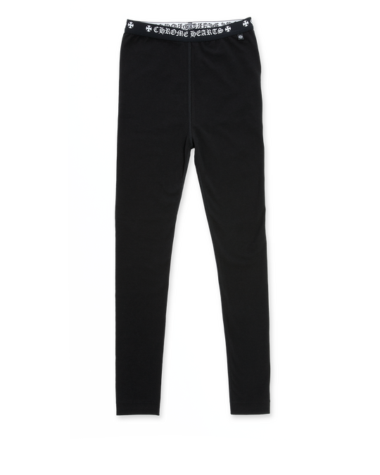 CHROME HEARTS: BLACK LEGGINGS