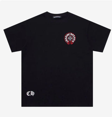 CHROME HEARTS: MADE IN HOLLYWOOD PLU CROSS T SHIRT BLACK