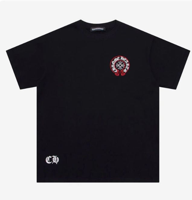 CHROME HEARTS: MADE IN HOLLYWOOD PLU CROSS T SHIRT BLACK