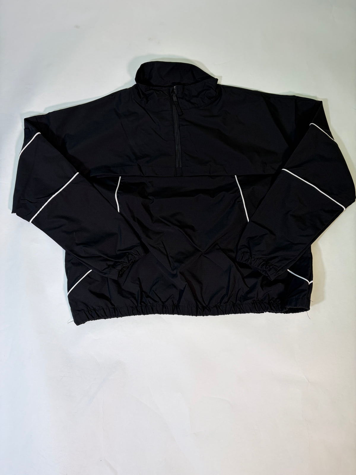 REBEL MINDS: Black Color-block Track Jacket