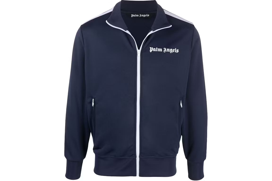 Palm Angels: Classic Track Jacket Navy Blue