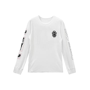 CHROME HEARTS: DEADLY DOLL WAFFLE THERMAL LONG SLEEVE WHITE