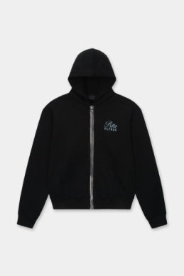 RTA: Zev Oversized Zip Hoodie | Black Ultra Crest