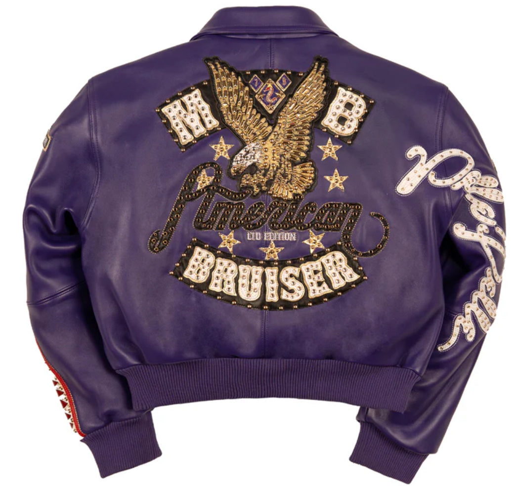 PELLE PELLE: American Bruiser Purple Cropped Jacket | Women