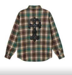 Chrome heart: flannel green/brown