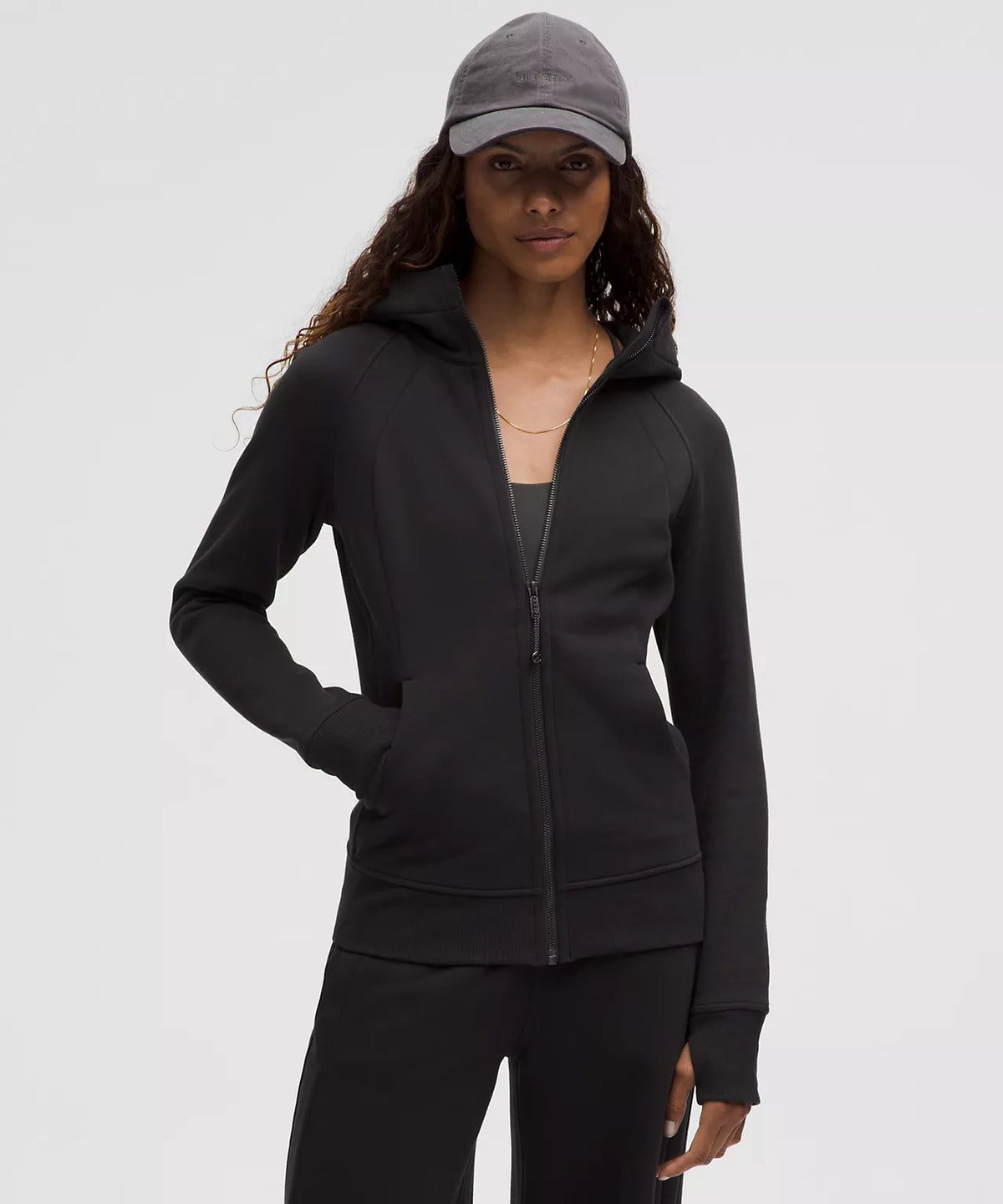 BLACK LULU SCUBA FULL ZIP SET