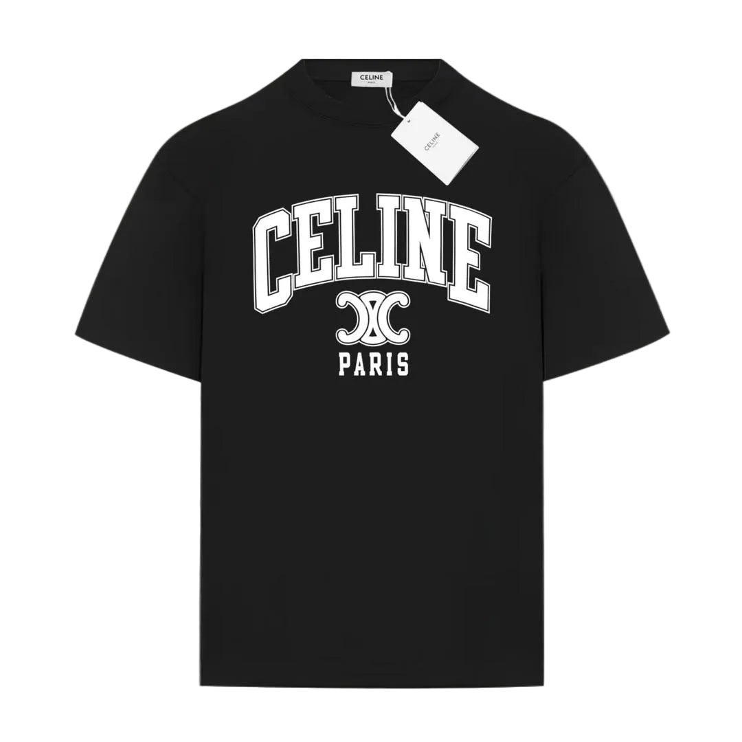 CELINE: T-SHIRT BLACK/WHITE