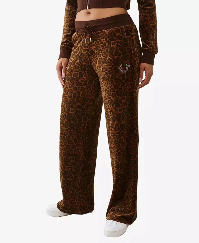 TRUE RELIGION: CRYSTAL HS VELOUR STRAIGHT LEG
