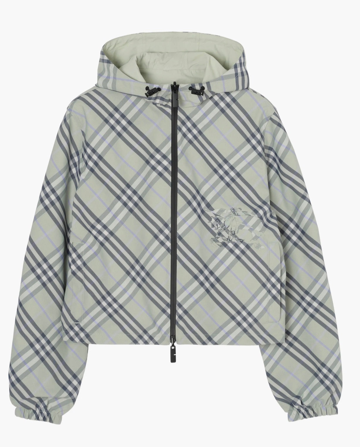 Burberry: Cropped Reversible Check Jacket