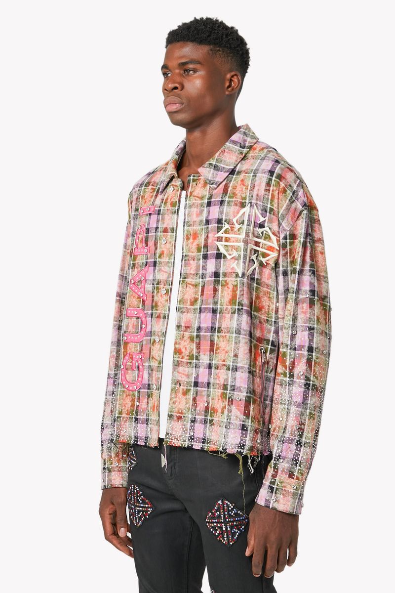 GUAPI : ( Blush-Pink-Rhinestone-Flannel )