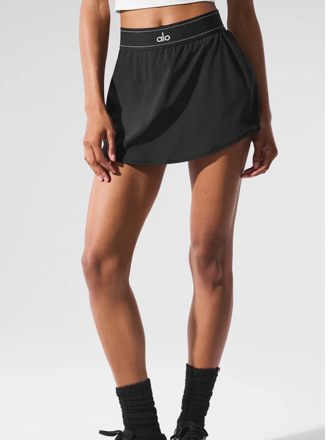 ALO: Match Point Tennis Skirt Black