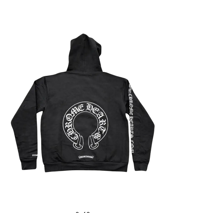 Chrome heart:black metallic pullover
