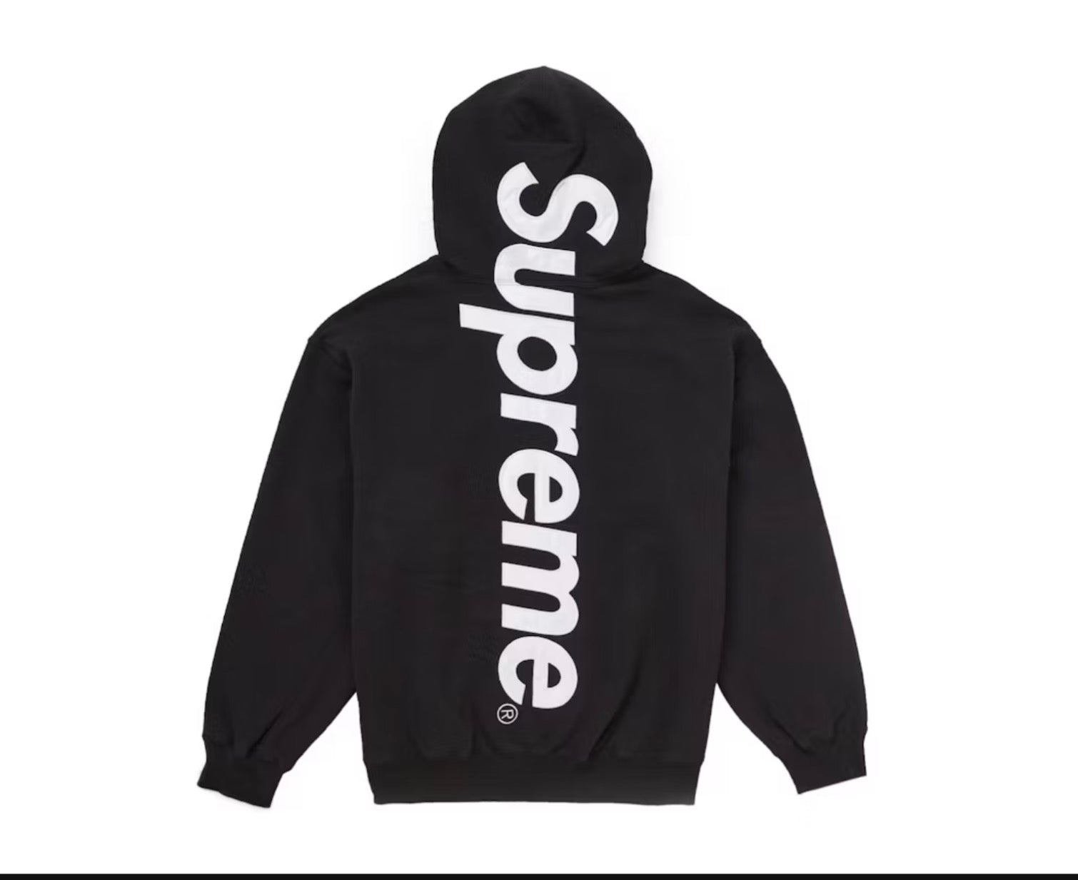 SUPREME: Satin Appliqué Sweatshirt Black/White
