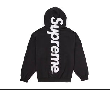 SUPREME: Satin Appliqué Sweatshirt Black/White
