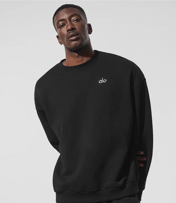 ALO: Accolade Crew Neck Pullover Black