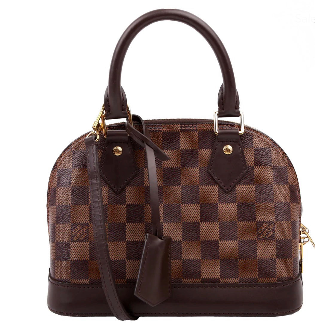 LOUIS VUITTON: Damier Ebene Alma BB MINI