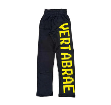 VERTABRAE : BLACK/YELLOW JOGGERS