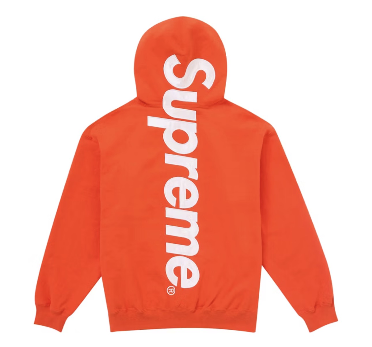 SUPREME: Satin Appliqué Sweatshirt Red
