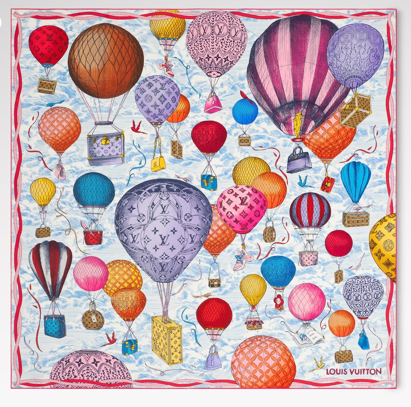 Louis Vuitton: Up And Away Square 90 Scarf