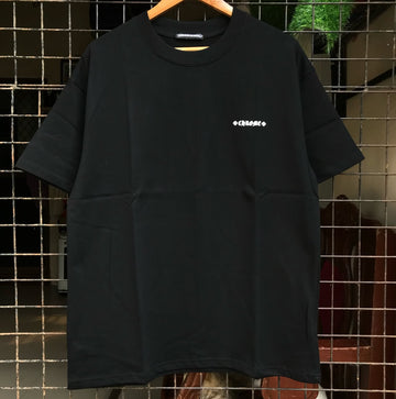 CHROMEHEART: MULTI-LOGO BLACK T-SHIRT