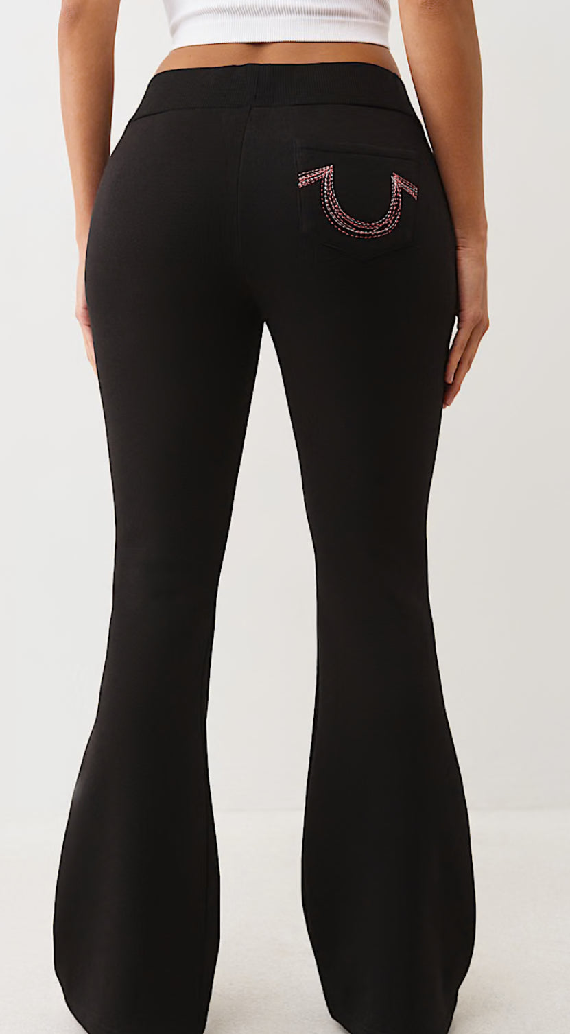 TRUE RELIGION: RAINBOW HORSHE STITCH BOOTCUT PANTS