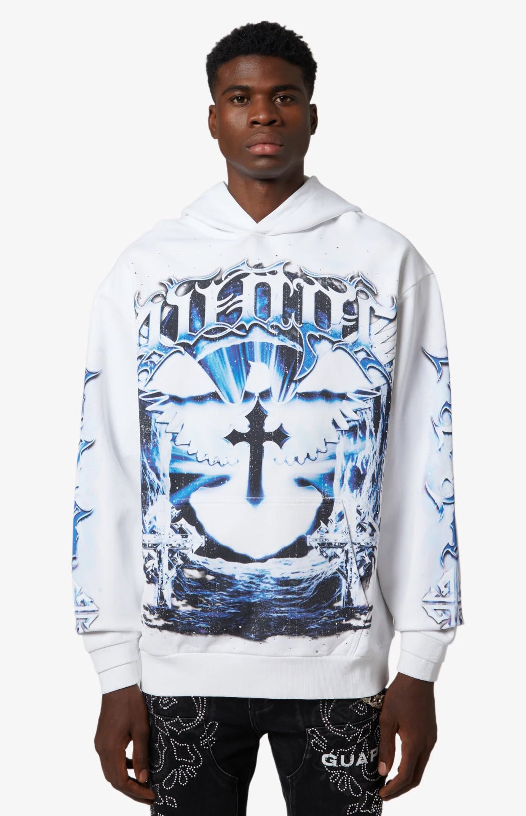 GUAPI: White Heavens Vault Hoodie