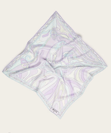 EMILIO PUCCI: Marmo And Orchidee Print Carre Scarf