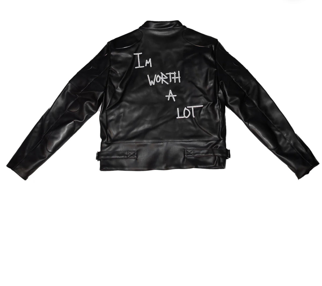 KNOTWTR  Black Vegan Leather Jacket