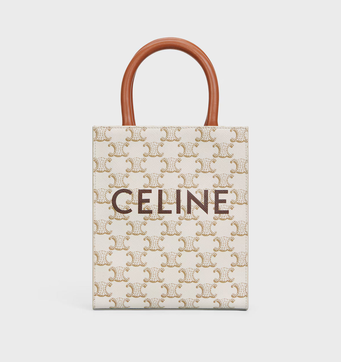 MINI VERTICAL CABAS IN TRIOMPHE CANVAS WITH CELINE PRINT