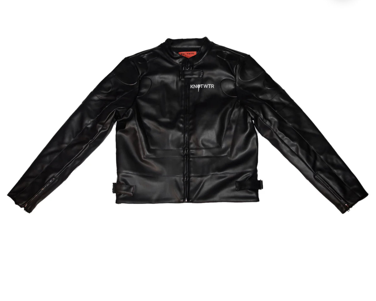 KNOTWTR  Black Vegan Leather Jacket