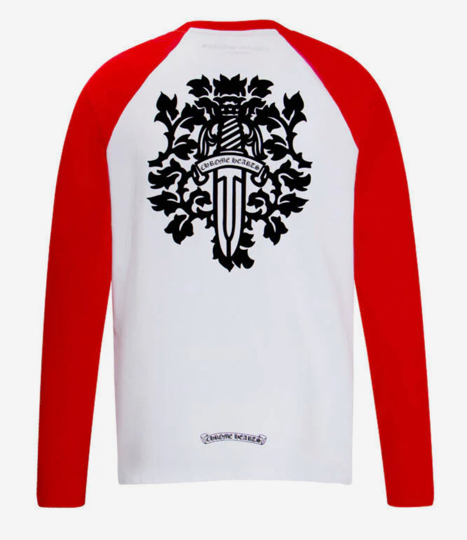 Chrome Hearts Red/White Long Sleeve T-Shirt