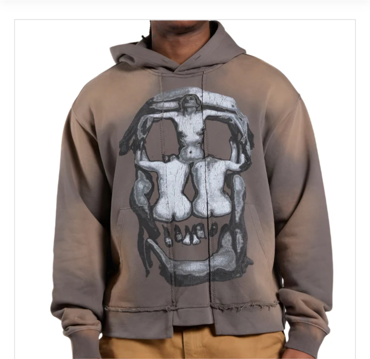 RVS ASTRAL: WASHED GURU SPLIT HOODIE