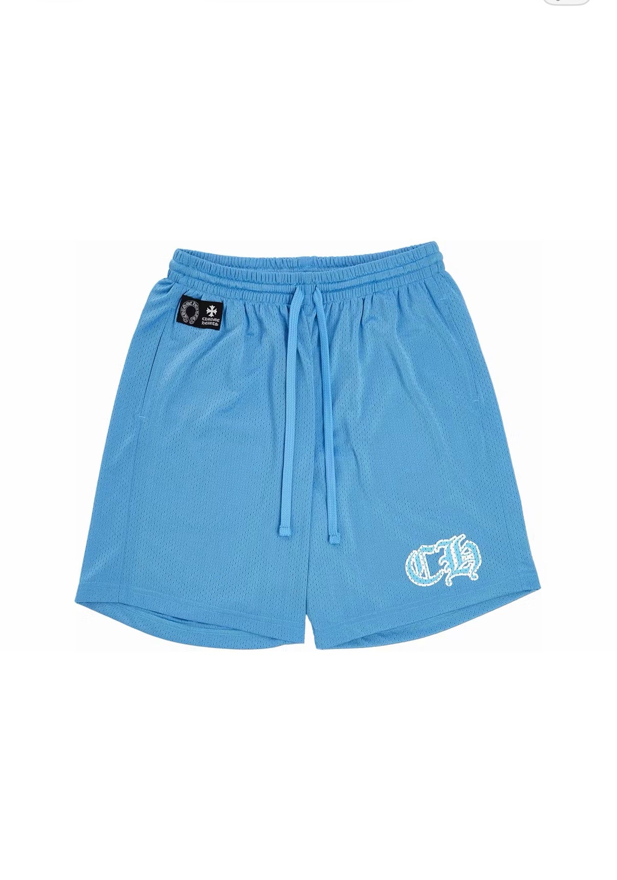 Chrome Hearts Sports Mesh Varsity Shorts Light Blue