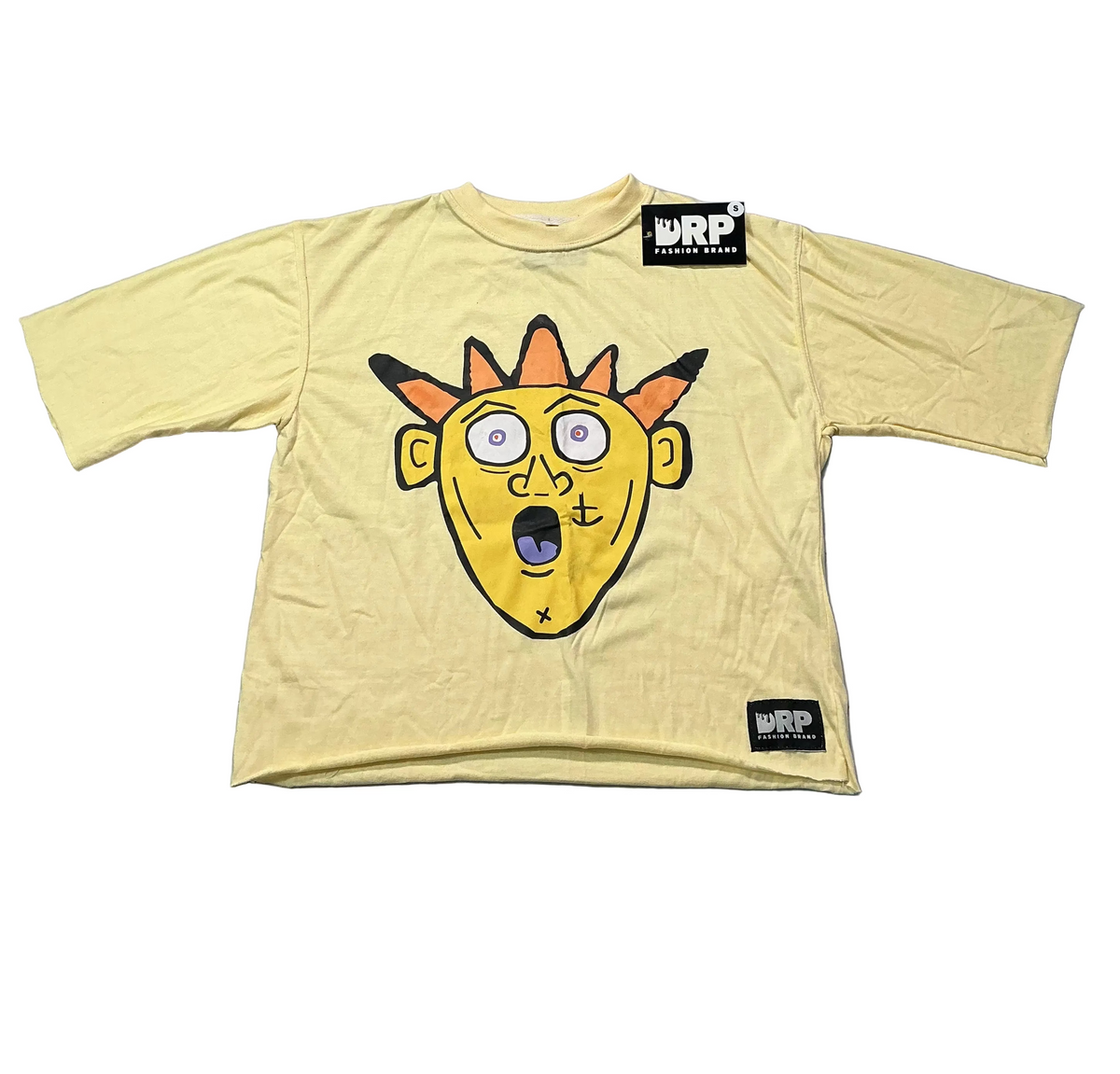LOST MINDS : Yellow Crop Tee