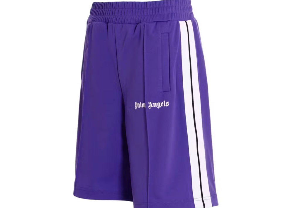 PALM ANGELS: Purple Track Shorts