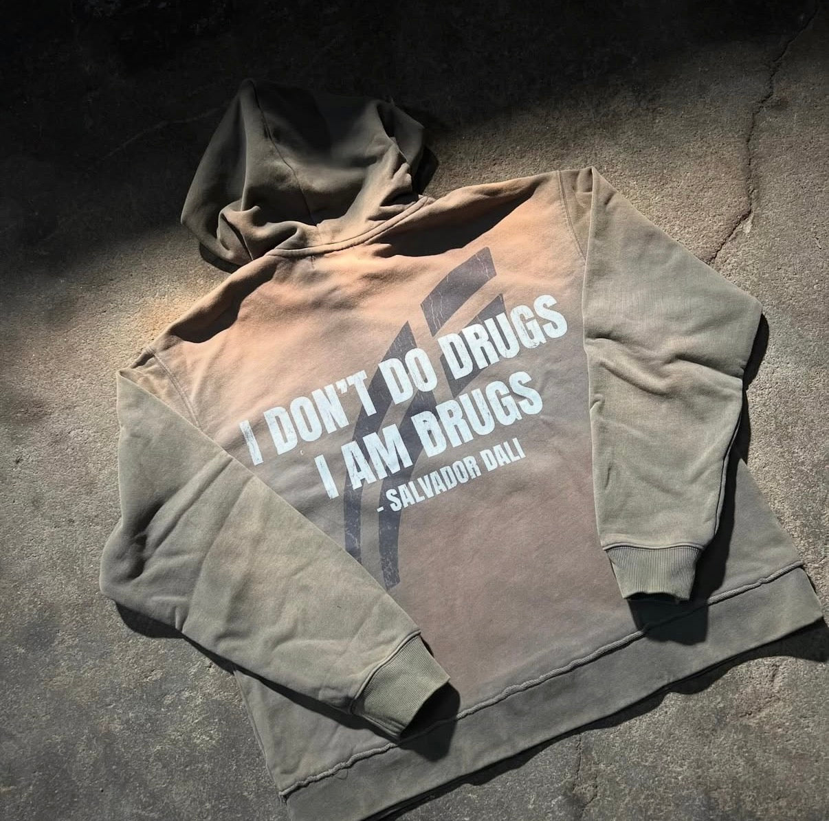 RVS ASTRAL: WASHED GURU SPLIT HOODIE