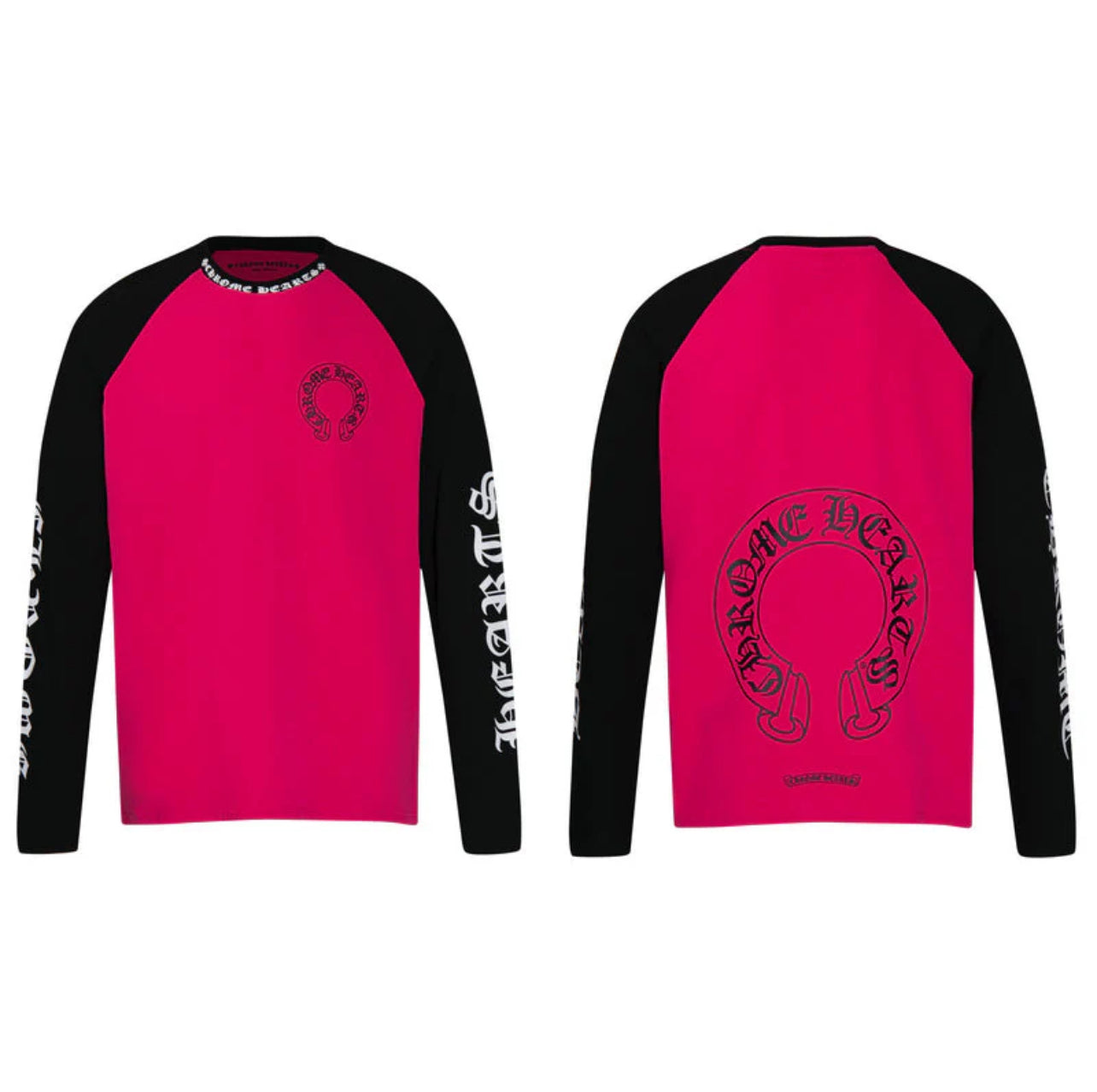 CHROME HEARTS: Pink/Blk Long Sleeve Shirt