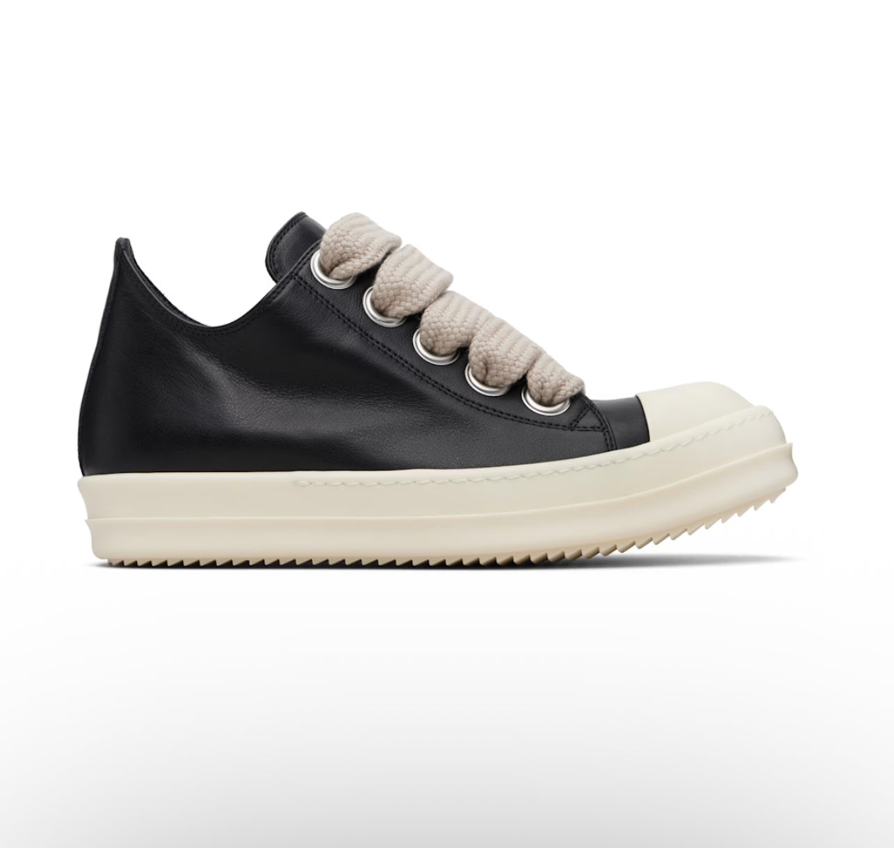 RICK OWEN: Low Top Jumbo Lace Black