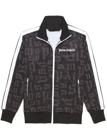 PALM ANGELS: Black Monogram Track Jacket