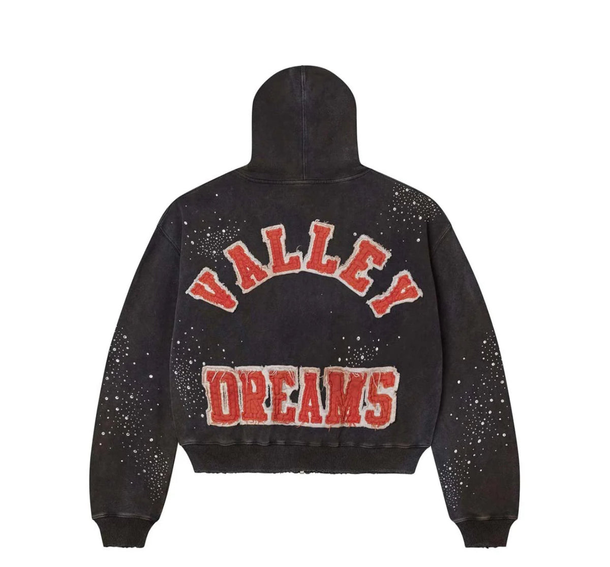 VALE FOREVER: Pluto Clustered Zip Up Hoodie Black