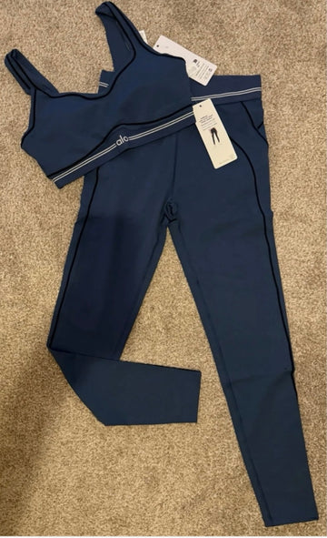 ALO : Heart Throb dark blue LEGGINGS SET