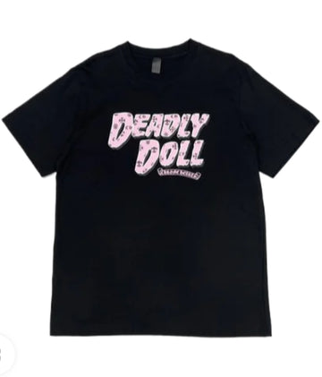 Chrome Hearts: Black Deadly Doll Cemetery Crosses T-Shirt