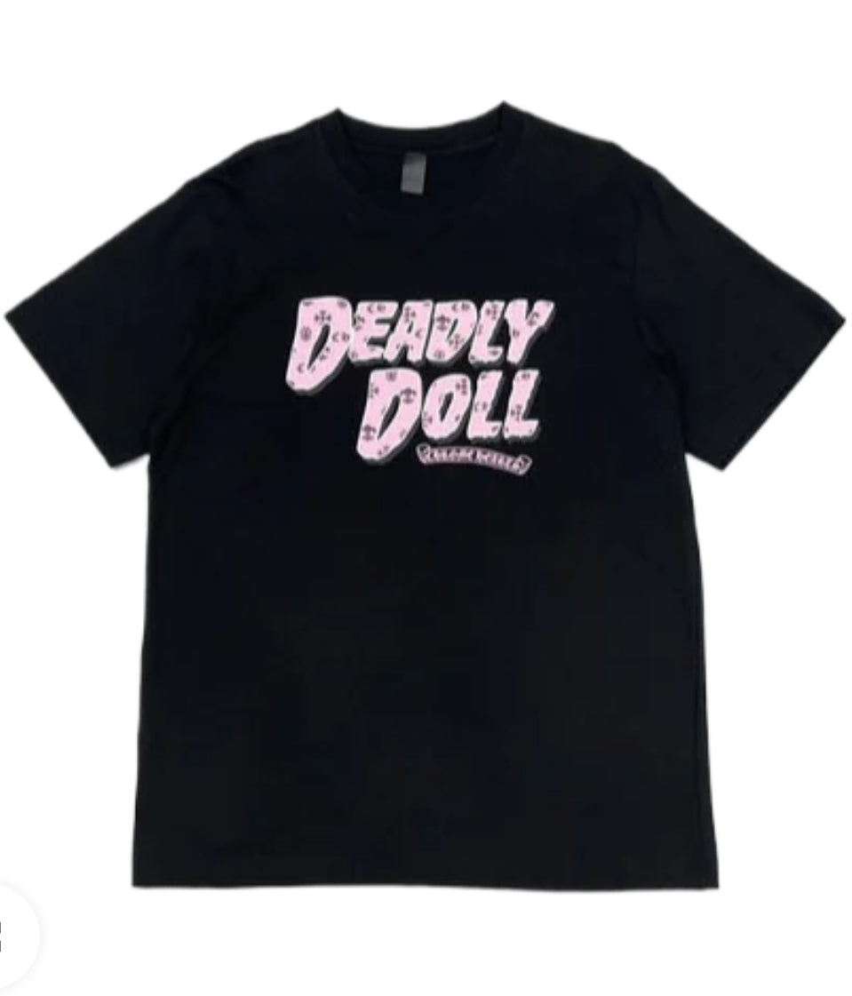 Chrome Hearts: Black Deadly Doll Cemetery Crosses T-Shirt