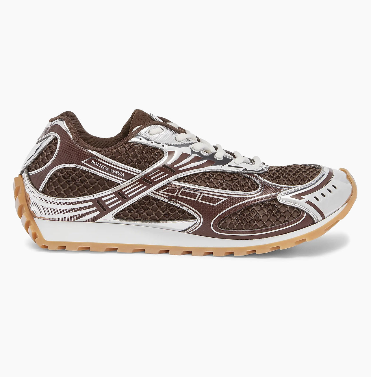 BOTTEGA VENETA ORBIT: FONDANT/SILVER SNEAKER